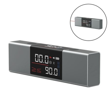 2 i 1 laser vinkelmåler vinkelmåler lasernivå linjal Type-c Ch