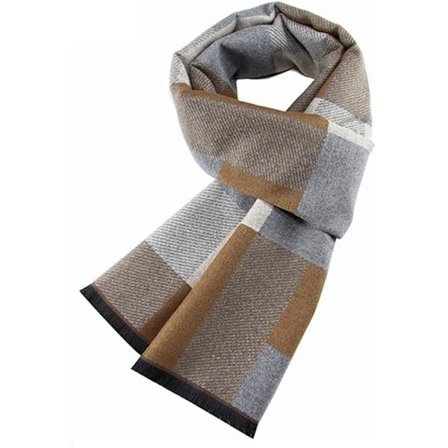 Miesten Talvihuivi Pehmeä Muhkea Tartaaniruutu Pitkä Huivi Muodikas Lämmin Kevyt Villahuivi