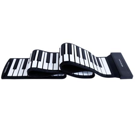 Käsipiano, Joustava Taitettava Silikoninen Latautuva Sähköinen Näppäimistö Piano Kannettava Rullattava Musiikkiväline Lapsille ja Aikuisten