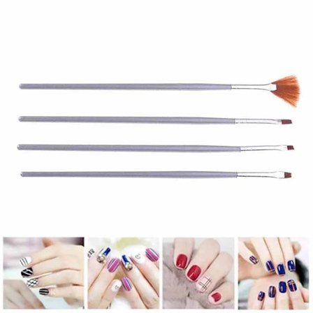 3 stk. Nail Art Line Malepensel 3D Tips 11/15/20mm DIY Akryl UV Gel Børster Tegnesæt Marmormønster Fransk Design Negleværktøj