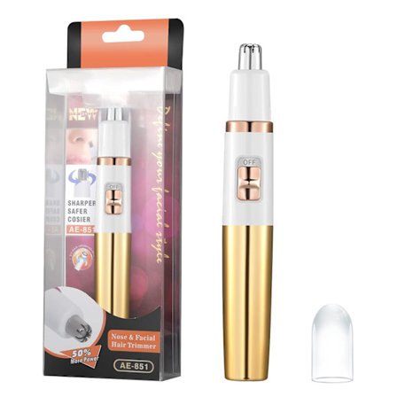 Næsehårstrimmer til kvinder - Professionel smertefri øre- og næsehårstrimmer til mænd og kvinder - Næsehårstrimmer til øjenbryn - Professionel