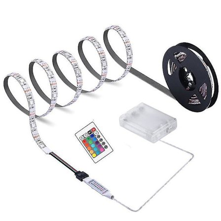 Fjernkontroll Batteridrevet LED-stripe med høy lysstyrke IP65 Vanntett Dekorasjon DC 5V RGB 5050 TV-bakgrunnsbelysning Rom Belysning Veggdekor Compa