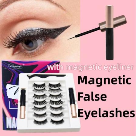 Magnetic Eye lashes Eyeliner Kit 7 Pairs False Lashes Nestem inen Eyeliner