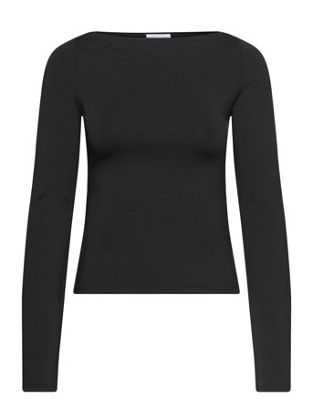 Weekday Boatneck Long Sleeve - Black - XS