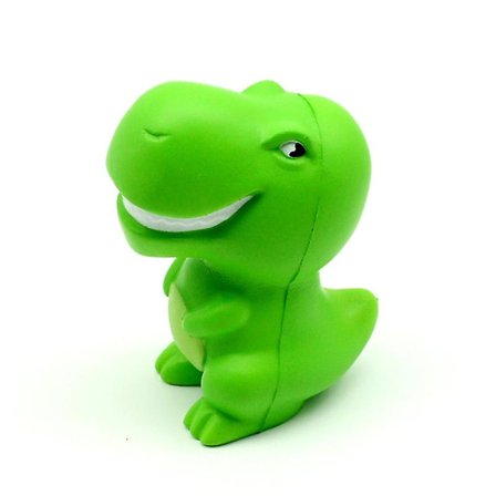 Vihreä sarjakuva dinosaurus squishy, hitaasti nouseva puristuslelu