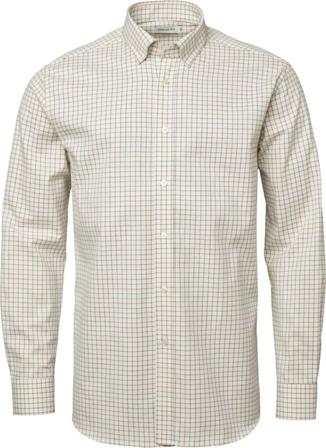 Chevalier Men ́s Hunton Shooting Fit Shirt Men long-sleeved shirts White S