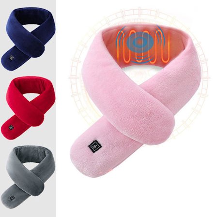 Elektrisk varmeskjerf sjal supervarmt vinter grått