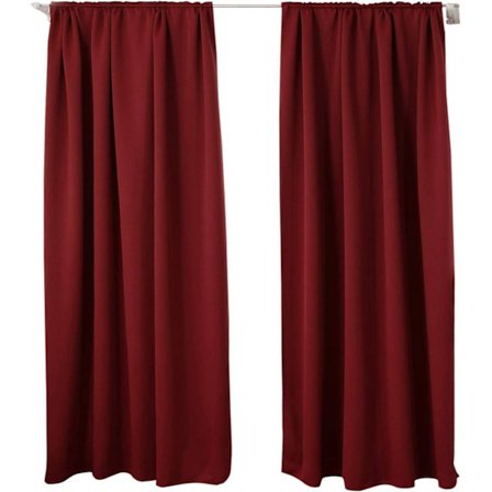 Rootz 2 -stycken Set Darking Curtains - Red - Thermal Blackout - Energibesparing - 135 cm x 175 cm