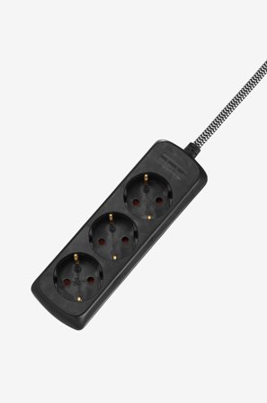 PR Home - Stikdåse, 3-vejs - Sort - Tilbehør - Fra Homeroom