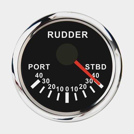 Roderindikator iGauge, imfri, Ø52 mm, 12 V / 24 V, 0 - 190 Ω, silver/svart