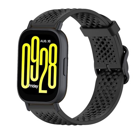 Armband för Xiaomi Redmi Watch 5 Active/watch 5 Lite 22mm Enfärgad Andningsbar silikonarmband (svart)