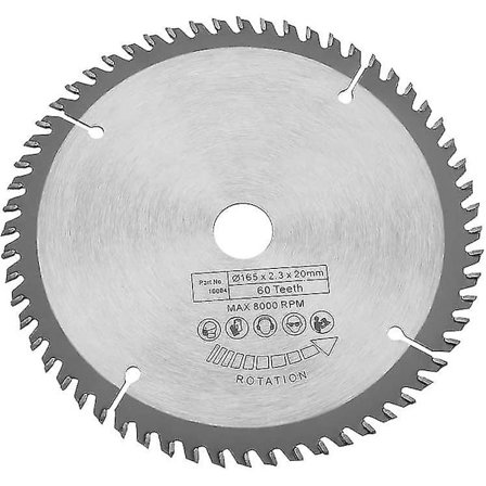 Cirkelsavklinge 60 tænder savklinger 165mm til skæring af træ metal