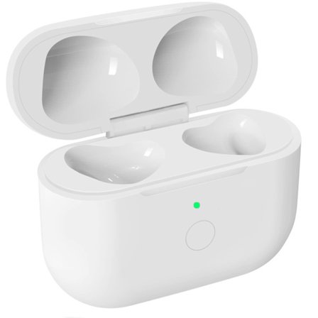 Erstatningsetui for trådløs lading Kompatibelt med AirPods 3. generasjons ladeetui med hurtiglading og Bluetooth-paringssynkroniseringsknapp (hvit)