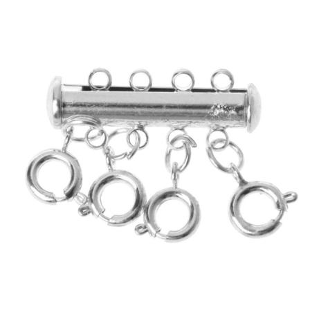Ruostumattomasta teräksestä valmistettu jousisolki hummerihakaset liittimet liukuputken lukko välikelukko multi magneettinen silver 4 layer