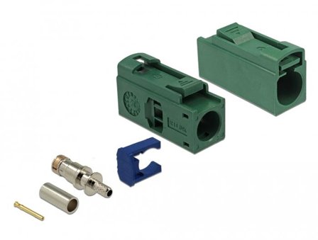 Delock FAKRA E jack 25 mm (long) for crimping - modulinnlegg