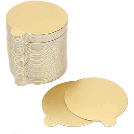 100 st/set Triangel Mousse Tårtbricka Papper Muffin Tårta Dessertbricka Displayställ Bröllop Födelsedagstårta Konditorivaror Dekorationskit (Rund)