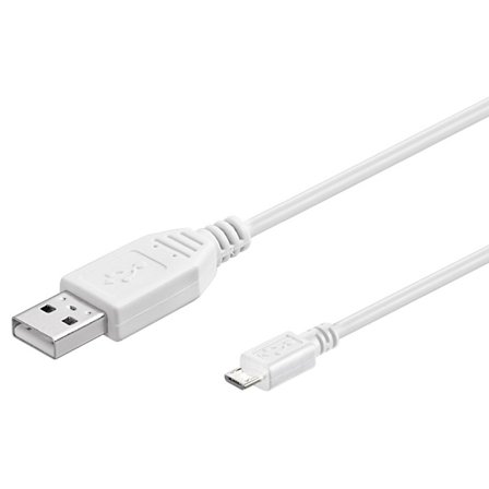 Goobay USB 2.0 cable, micro-USB to USB-A, 1.8m, white