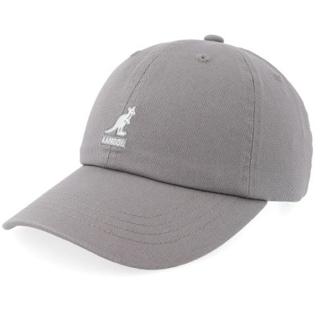 Kangol - Grå unconstructed Keps - Kg Washed Baseball Grey Dad Cap @ Hatstore