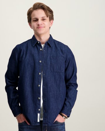 Garcia boys shirt ls Blå Skjortor Kille - Kids Brand Store