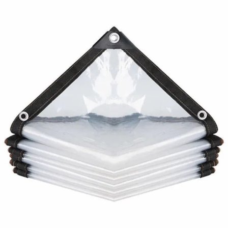 Transparent Kraftig PVC Presenning, Robust Vanntett Materiale For Uteplass Balkong Tak Vinduer, Værbeskyttelse Med Maljer, 200x200Cm[qb]