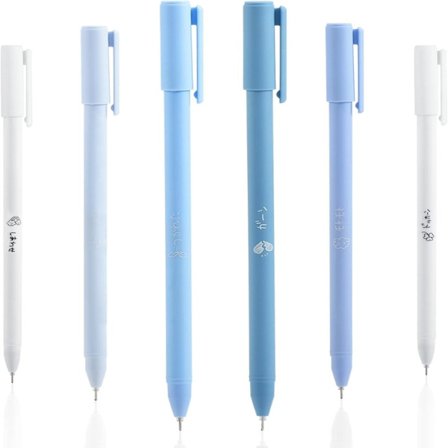 Søt Gel Pen Quick Dry Ink Pen 6 stk