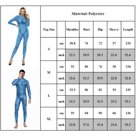 Kvinnors Cosplay-dräkter, Halloween Avatar Digitaltryckta Strumpbyxor boys