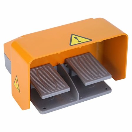 YDT1‐18 380VAC Fodpedal Kontakt Fodbetjent Pedal Controller Dobbelt Elektriske Kontakter til Elektrisk Maskine Strømforsyning Clip Kit