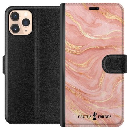 Kompatibel Tegnebogsetui til Apple Apple iPhone 11 Pro Cactus and Friends – RoseGoldFlow