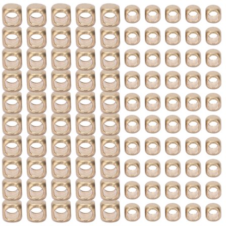 100 st 2 mm 2,5 mm fyrkantiga pärlor för DIY smycken armbandstillverkning