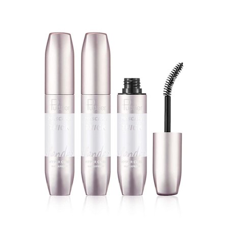 Mascara Brun Volym Och Längd 2 Styck Silikonborsthuvud 4d Naturlig och långvarig Lash Blast Mascara, 0,27 Fl Oz