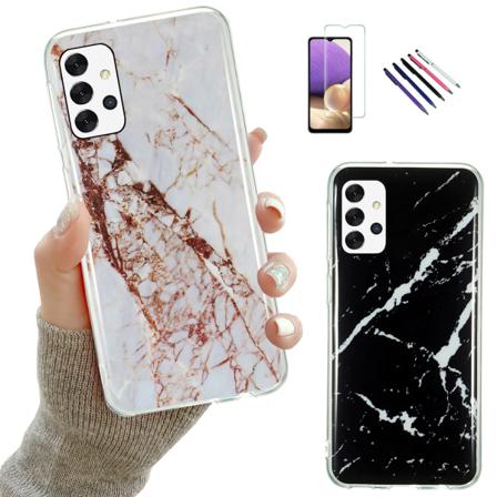 Opgrader til Samsung Galaxy A32 5G - Marmorcover! Svart