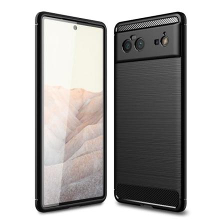 Google Pixel 6 Pro Stöttåligt Skal Slimcarbon Svart