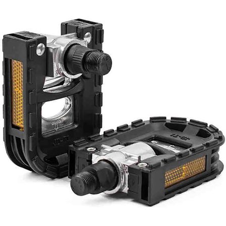 Sammenleggbare sykkelpedaler med reflekser, aluminiums sammenleggbare sykkelpedaler for terrengsykkel, trekking, bysykkel, sykkeltilbehør, 