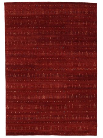 Noué À La Main Gabbeh Loribaft Tapis 169X244 De Laine Rouge Foncé/Noir