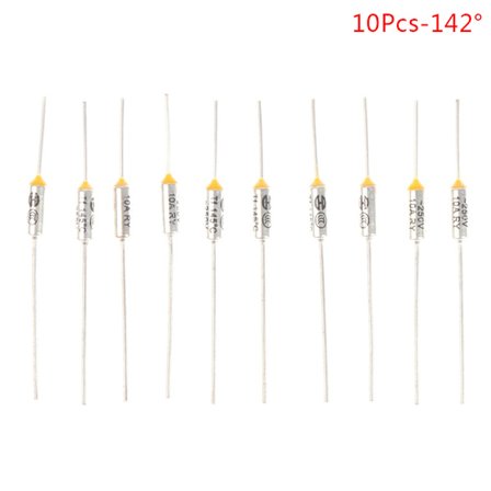 10 stk metall termisk sikring 10A 15A 250V Temperatur 142° 150° 172