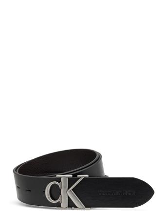 Round Mono Plaque Rev Belt 35Mm Accessories Belts Classic Belts Svart Calvin Klein