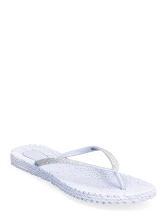 Flipflop With Glitter Shoes Summer Shoes Sandals Beige Ilse Jacobsen*Betinget Tilbud