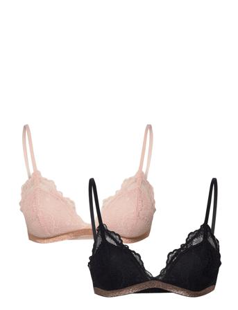 Light_Padded Gala-2Pp Bralette Lingerie Bras & Tops Soft Bras Triangle Bras Musta Dorina