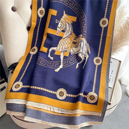 Stor H halsduk, Malaysisk dam vinter varm lång tjock halsduk