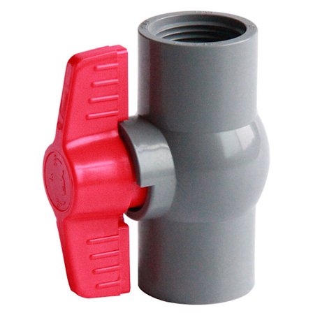 PVC-kuleventil, plastkuleventil (φ40mm),for vannforsyningsrør glideforbindelse grå