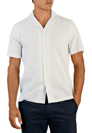 Lindbergh Cotton structure Shirt Skjortor Herr Blå 3XL