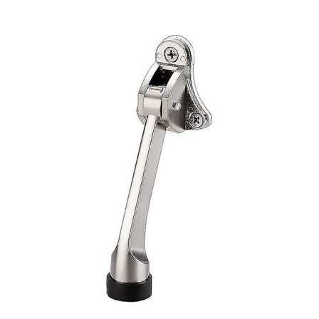 Dørstopp med fotbetjent spak - Børstet stål