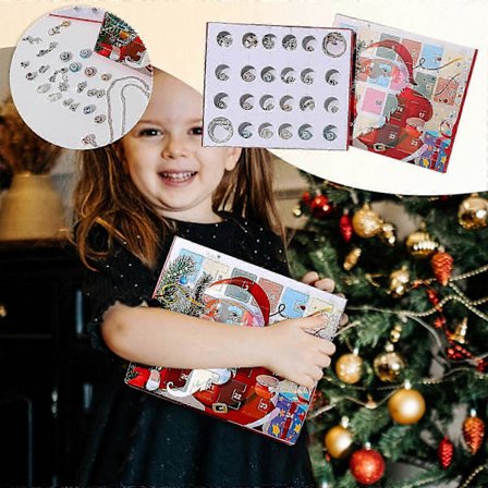 Julegaver Julegaveæske til børn Nedtællingskalender Advent Lædersnorsarmbåndssæt