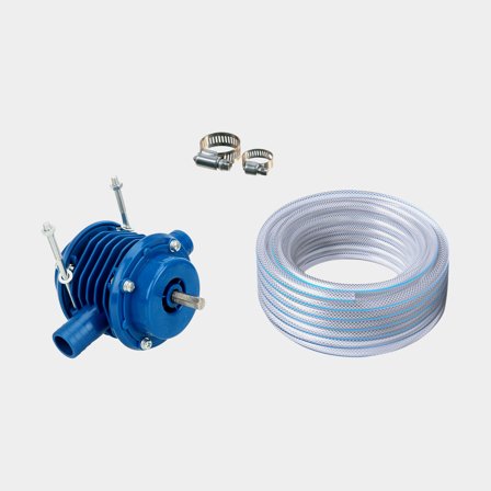 Boremaskinepumpe NOCK Nifty, 25 - 60 liter / minut, til 1" (25 mm) slange + vandslange (5 meter) + slangeklemmer