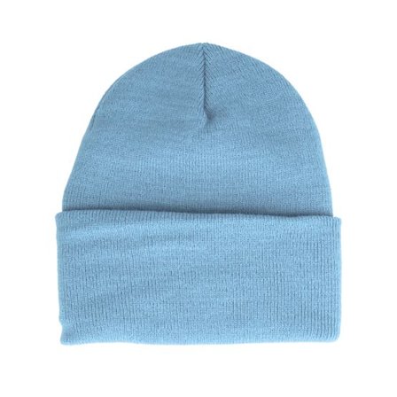 Yupoong - Blå cuff Beanie - Heavyweight Carolina Blue Beanie @ Hatstore