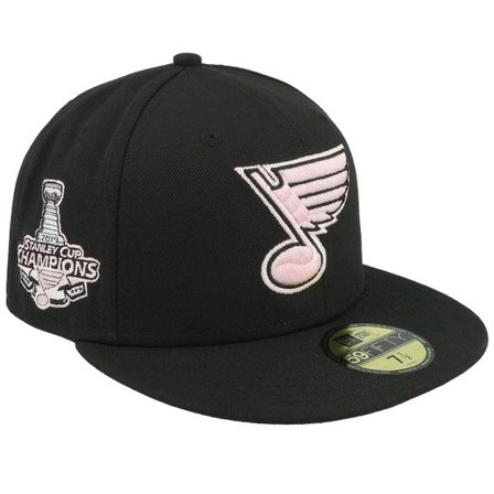 New Era - NHL Svart fitted Keps - Hatstore Exclusive x St. Louis Blues Gongshow Stanley Cup Champions 19 59FIFTY Black/Pink Fitted @ Hatstore