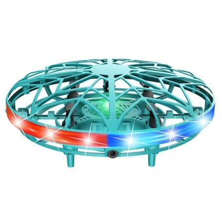 Jouet Drone flygande TD 11X11X4CM Mini flygare med färgglada ljus Gestkontroll känsliga flygskivor leksaker för barn