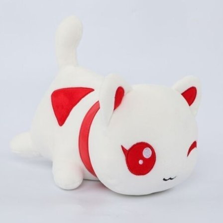 Meemeows Food Aphmau -kissapehmolelu, t ytetty lelu, pehmonuket, munkki, 25 cm - T ydellinen Creator