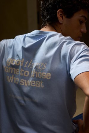 ICANIWILL - Everyday Cotton T-shirt Banner Blue - Herre - ICIW