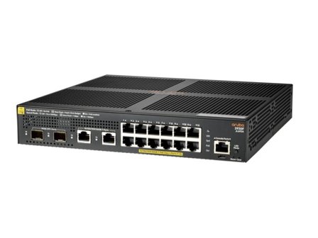 Hewlett Packard Enterprise HPE Aruba 2930F 12G PoE+ 2G/2SFP+ - switch - 12 porter - Styrt - rackmonterbar